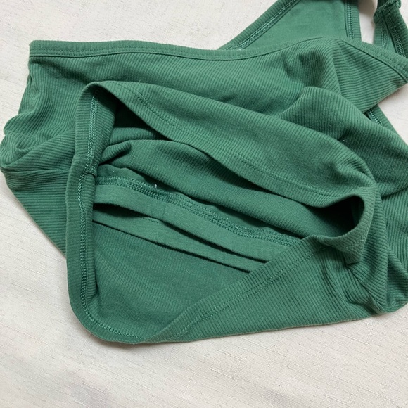 VS Pink S green one shoulder tank with shelf bra - Picture 7 of 12